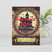 ビクトリアンハ幽霊のよく出るウスヴィンテージハローウィンパーティ 招待状 (スタンド正面)