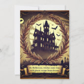 ビクトリアンハ幽霊のよく出るウスヴィンテージハローウィンパーティ 招待状 (裏面)