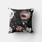 ビクトリアンバラはっきりしたカラフルフローラ クッション (裏面)