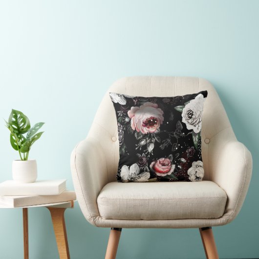 ビクトリアンバラはっきりしたカラフルフローラ クッション (椅子)