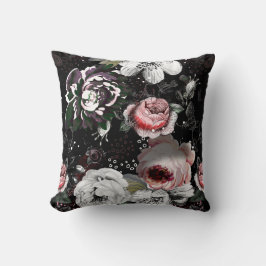 ビクトリアンバラはっきりしたカラフルフローラ クッション