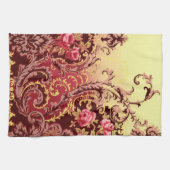 ビクトリアンバラエレガントフローラヴィンテージ キッチンタオル (横)