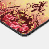 ビクトリアンバラエレガントフローラヴィンテージ デスクマット (コーナー)
