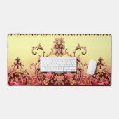 ビクトリアンバラエレガントフローラヴィンテージ デスクマット (キーボード&マウス)