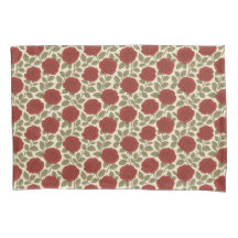 ビクトリアンバラガーデンレッドフローラルパターン