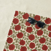 ビクトリアンバラガーデンレッドフローラレトロ ビーチタオル (インサイチュ)