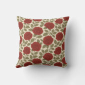 ビクトリアンバラガーデンレッドフローラ クッション (裏面)