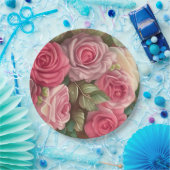 ビクトリアンバラガーデン結婚ズブーケ ペーパープレート (パーティー)