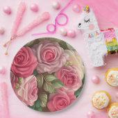 ビクトリアンバラガーデン結婚ズブーケ ペーパープレート (パーティー)