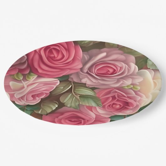 ビクトリアンバラガーデン結婚ズブーケ ペーパープレート (アングル)