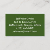 ビクトリアンバラガーデン結婚ズブーケ 名刺 (裏面)