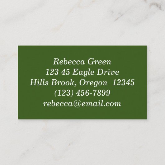 ビクトリアンバラガーデン結婚ズブーケ 名刺 (裏面)