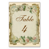 ビクトリアンバラクリー結婚ムのテーブルカード テーブルナンバー (裏面)