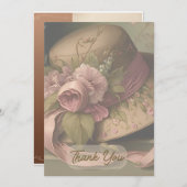 ビクトリアンバラハットとベージュ サンキューカード (正面/裏面)