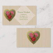 ビクトリアンバラハートとリストライプのネン 名刺 (正面/裏面)