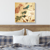 ビクトリアンバラバードパリスフランスのボタニカル キャンバスプリント (インサイチュ (寝室))