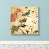 ビクトリアンバラパリススクリプフランスのト植物学 キャンバスプリント (インサイチュ (ウッドフロア))