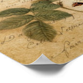 ビクトリアンバラパリススクリプフランスのト植物学 ポスター (角)