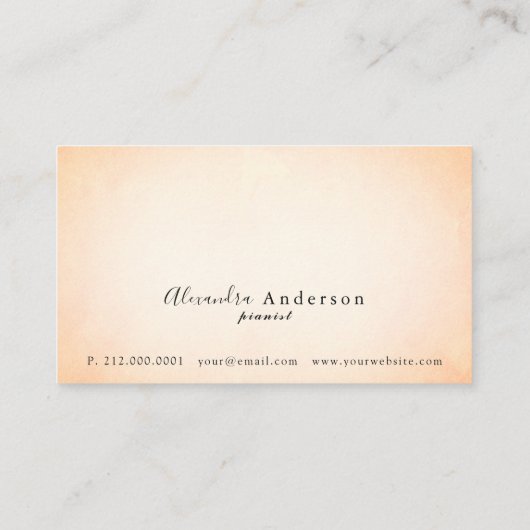 ビクトリアンバラピアニスト音楽先生名刺 名刺 (裏面)