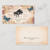 ビクトリアンバラピアニスト音楽先生名刺 名刺 (正面/裏面)