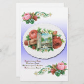 ビクトリアンバラフローラスクラップブック紙 便箋 (正面/裏面)