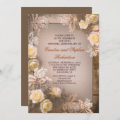 ビクトリアンバラヴィンテージ記念日招待状 招待状 (正面/裏面)