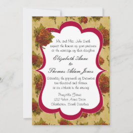 ビクトリアンバラ結婚式招待状 招待状