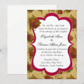 ビクトリアンバラ結婚式招待状 招待状 (正面/裏面)