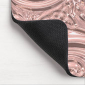 ビクトリアンバラ金ゴールドピンクエレガントアールヌーボー マウスパッド (コーナー)