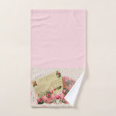 ビクトリアンバラ、はがき及びアンティークファン バスタオルセット (ハンドタオル)