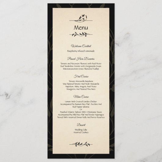 ビクトリアンバラ メニュー (正面)