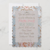 ビクトリアンバラ-招待状/RSVPの結婚Bride 招待状 (裏面)