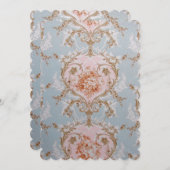 ビクトリアンバラ-招待状/RSVPの結婚Bride 招待状 (正面/裏面)