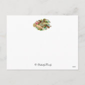 ビクトリアンバレンタインバードとバラ シーズンポストカード (裏面)