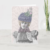 ビクトリアンバレンタイン – 薄紫帽子をかぶった女性 シーズンカード (正面)
