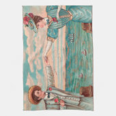 ビクトリアンビーチラブドレスシ海結婚ズ・カップル キッチンタオル (縦)