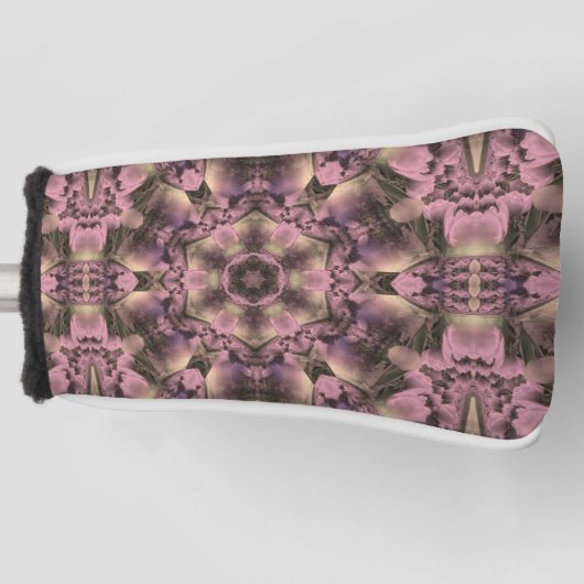 ビクトリアンピンクマウヴエレガント ゴルフヘッドカバー (正面)