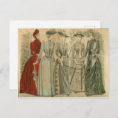 ビクトリアンファッションプレート ポストカード (正面/裏面)