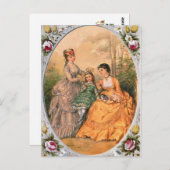 ビクトリアンファッションプレート ポストカード (正面/裏面)