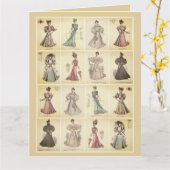 ビクトリアンファッションレディースクラシーヴィンテージドレス カード (黄色い花)