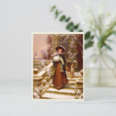 ビクトリアンファッション、冬のロイヤリティ ポストカード (スタンド正面)