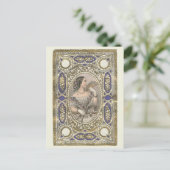 ビクトリアンファッション、女性のカードヴィンテージスタイル ポストカード (スタンド正面)