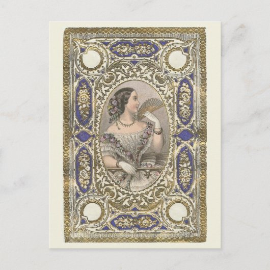 ビクトリアンファッション、女性のカードヴィンテージスタイル ポストカード (正面)