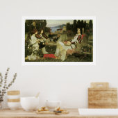 ビクトリアンファンタジー絵画のアートプリント36x24 ポスター (キッチン)