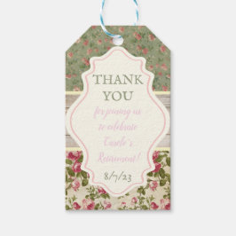 ビクトリアンフラワーのシャビーチックパーティーギフト ギフトタグ