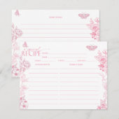 ビクトリアンフラワーリース | 蝶々 | レシピカード 招待状 (正面/裏面)