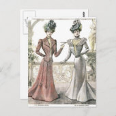 ビクトリアンフランスのファッション ポストカード (正面/裏面)