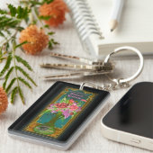 ビクトリアンフランスのフローラ香料ラベルヴィンテージ キーホルダー (正面右)