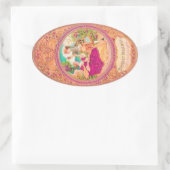 ビクトリアンフランスのフローラ香水ラベル 楕円形シール (バッグ)