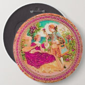 ビクトリアンフランスのフローラ香水ラベル 缶バッジ (正面&裏面)